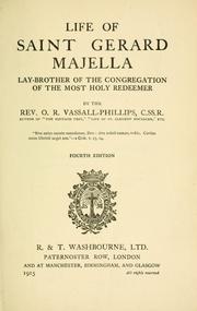 Life of Saint Gerard Majella by O. R. Vassall-Phillips