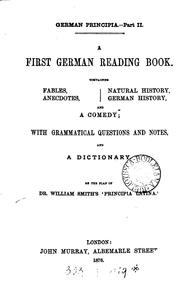 Cover of: German principia, part i. A first German course
