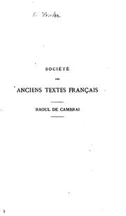 Cover of: Raoul de Cambrai: chanson de geste