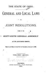 Cover of: Acts of the State of Ohio by Ohio, Ohio. General Assembly, Ohio Secretary of State