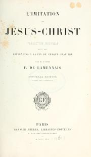 Cover of: L' imitation de Jésus-Christ