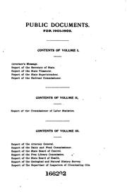 Cover of: Public Documents of the State of Wisconsin: Being the Reports of the Various ...