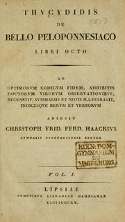 Cover of: De bello peloponnesiaco, libri octo. by Thucydides