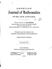 Cover of: American Journal of Mathematics by Johns Hopkins University, American Mathematical Society, Project Muse, JSTOR (Organization)