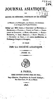 Nouveau Journal Asiatique by Société asiatique (Paris, France)