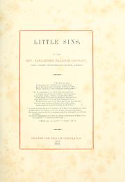 Cover of: Little sins. | Alexander Balloch Grosart