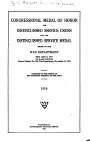 Cover of: Congressional Medal of Honor: The Distinguished Service Cross, and the ...