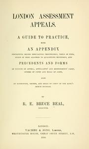 Cover of: London assessment appeals. | R. E. Bruce Beal