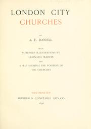 Cover of: London city churches by Alfred Ernest Daniell
