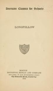 Cover of: Longfellow by Henry Wadsworth Longfellow
