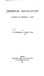 Cover of: Primeval Revelation: Studies in Genesis I-VIII by John Cynddylan Jones
