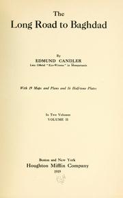 The long road to Baghdad by Edmund Candler