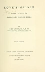 Cover of: Love's meinie. by John Ruskin