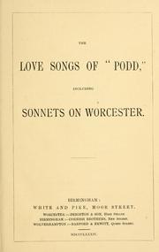 Cover of: The love songs of "Podd," by 