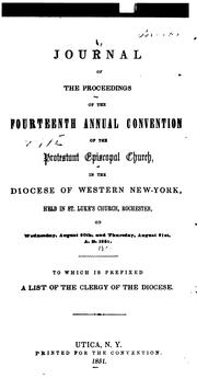 Cover of: Journal of the ... Annual Convention, Diocese of Western New York