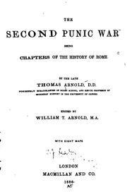 Cover of: The Second Punic War: Being Chapters of the History of Rome by the Late ...