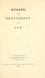 Cover of: Lyrics, and philippics by J. H. Scourfield