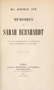 Cover of: Ma double vie by Sarah Bernhardt