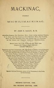 Cover of: Mackinac by Bailey, John R.