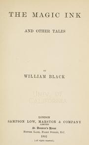 Cover of: Magic ink and other tales. by William Black, William Black