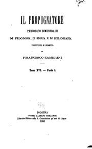 Cover of: Il Propugnatore