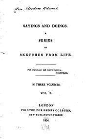 Cover of: Sayings and Doings: A Series of Sketches from Life [First Series] by Theodore Edward Hook
