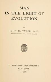 Cover of: Man in the light of evolution