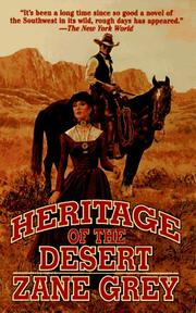 Cover of: The Heritage of the Desert by Zane Grey