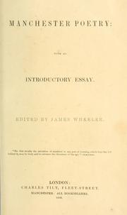 Manchester poetry by Wheeler, James of Prestwich, Eng.