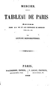 Cover of: Tableau de Paris by Louis-Sébastien Mercier