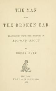 Cover of: The man with the broken ear