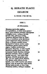 Cover of: Quinti Horatii Flacci Opera by Horace, Johann Carl Zeune