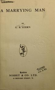 Cover of: A marrying man. by G. B. Stern