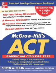 Cover of: McGraw-Hill's ACT