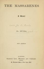 Cover of: The Massarenes by Ouida