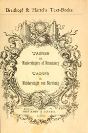 Cover of: mastersingers of Nuremburg