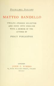 Cover of: Matteo Bandello