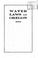 Cover of: Water Laws of the State of Oregon: Compiled from Lord's Oregon Laws and ...