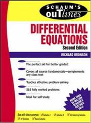 Cover of: Schaum's Outline of Differential Equations, 3rd edition (Schaum's Outlines) by Richard Bronson, Gabriel Costa