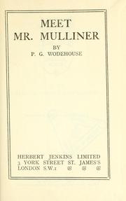 Cover of: Meet Mr. Mulliner by P. G. Wodehouse