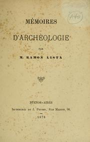 Cover of: Mémoires d'archéologie