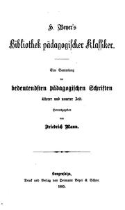 Cover of: A. H. Francke's pädagogische Schriften: Nebst der Darstellung seines Lebens und seiner Stiftungen