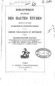 Cover of: Études critiques sur les sources de l'histoire mérovingienne