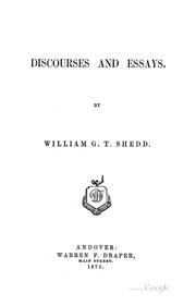 Cover of: Discourses and Essays