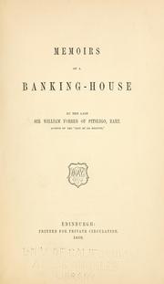 Cover of: Memoirs of a banking-house by Forbes, William Sir