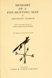 Cover of: Memoirs of a fox-hunting man by Siegfried Sassoon