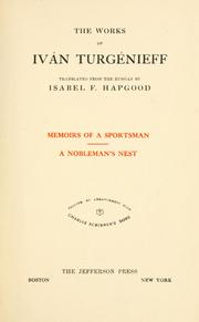 Cover of: Memoirs of a sportsman by Ivan Sergeevich Turgenev