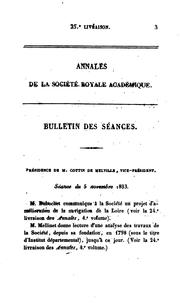 Cover of: Annales by Société académique de Nantes et de la Loire -Inférieure