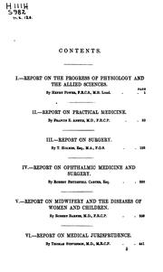 Cover of: A Biennial retrospect of medicine, surgery and their allied sciences 1873/74