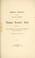 Cover of: Memorial addresses on the life and character of Thomas Brackett Reed delivered in joint assembly of the two branches of the Legislature, Wednesday, January 28, 1903.